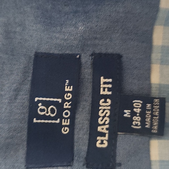 George Men's Classic Fit Long-Sleeve Button-Down Shirt Size M - Picture 5 of 7